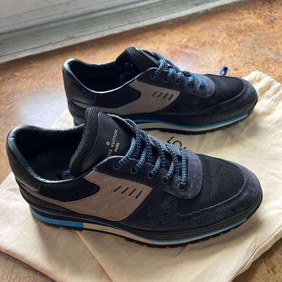 AUTHENTIC Louis Vuitton Suede Monogram Eclipse Harlem Sneaker. Men’s size 6 1/2 - Picture 8 of 8